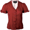  lace V-neck short-sleeved shirt - Shirts - $25.99  ~ £19.75