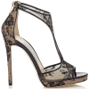 lace embellished heels - Sandały - 