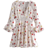 lace flared sleeve chiffon dress - Dresses - $27.99 