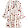  lace flared sleeve chiffon dress - Dresses - $27.99 