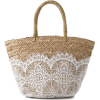lace straw bag - 手提包 - 