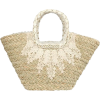 lace straw bag - ハンドバッグ - 