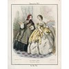 le bon ton november 1857 fashion plate - Ilustracije - 