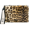 leopard print clutch bag - Bolsas com uma fivela - 