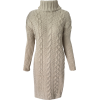 long sweater hem split knit dress - Dresses - $35.99 