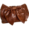 leather bow - ハンドバッグ - 