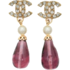 purple bead - Earrings - 