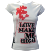 love makes me high - Camisola - curta - 