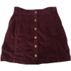 maroon skirt - スカート - 