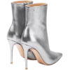 metallic silver ankle boots - Škornji - 