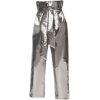 metallic silver pants - Pantalones Capri - 