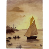midcentury seascape painting - Objectos - 