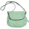 mint zipper flap shoulder/crossbody bag - Hand bag - 