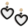 missguided black fabric heart earrings - イヤリング - £7.00  ~ ¥1,037