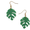 miss selfridge Green Resin Leaf Earrings - Earrings - £5.20 