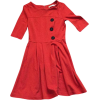 modcloth orange retro dress - sukienki - 