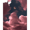 moon pink clouds photo - Uncategorized - 