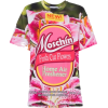 moschino, pink, floral, tee - Camisola - curta - 
