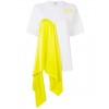 Msgm, White, Tee, Drape, Yellow - T-shirt - 