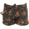 Floral Print Bow Shorts - Hose - kurz - 