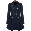 navy blue coat with double breasted - Jacket - coats - 