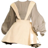 neutral & light brown skirt and blouse - Suknje - 