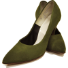 olive green shoes - Klasyczne buty - 
