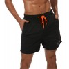 onlypuff Mens Swim Trunks Quick Dry Beach Shorts Drawstring Waist Surf Shorts - Swimsuit - $9.99 