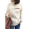 onlypuff Sherpa Pullover Sweaters for Women Winter Warm Tunic Tops Sweatshirts - Shirts - $14.99 