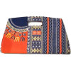 orange and blue clutch - Clutch bags - 