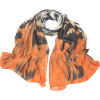 orange black animal print scarf - Šali - 