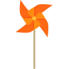 orange pinwheel - Przedmioty - 