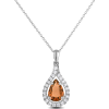 orange saphir & diamond necklace - Ogrlice - 