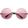 oversized vintage round sunglasses - サングラス - 