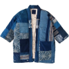 patchwork denim short kimono - アウター - 