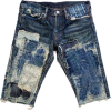 patchwork denim shorts - 短裤 - 