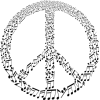 peace sign music notes - 插图 - 