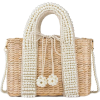 pearl straw bag - ハンドバッグ - 