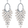 pearl white earrings - Kolczyki - 