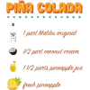 pina colada recipe - イラスト用文字 - 