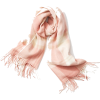 pink cream fringe scarf - Scarf - 