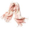 pink cream fringe scarf - Šali - 