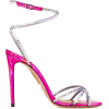 pink crystal strap heels - サンダル - 