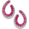 pink diamond earrings - Brincos - 