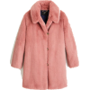 pink faux fur coat - Chaquetas - 