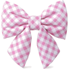pink gingham hair bow - Uncategorized - 