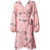 pink midi dress - sukienki - 