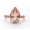 pink morganite diamond ring - Rings - 