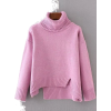 pink turtleneck - Пуловер - 