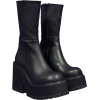 platform leather boots - ブーツ - 